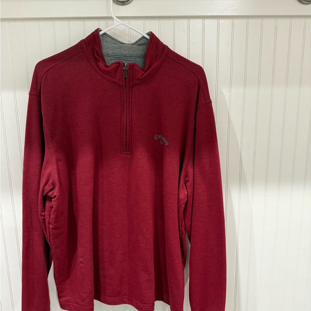 Callaway Men's Red Zip-Up Sweater